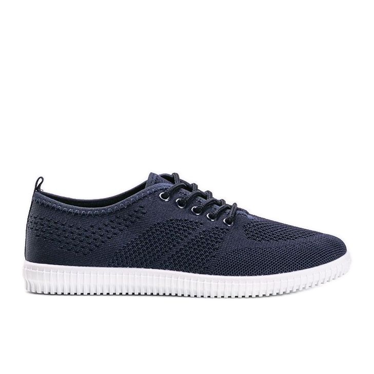 Maci marineblaue durchbrochene Sneakers