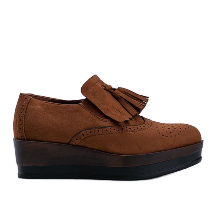 Braune Wildleder-Brogues von Makenzie