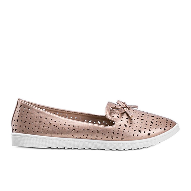 Champagner-Loafer mit durchbrochenem Madalyne-Finish rosa
