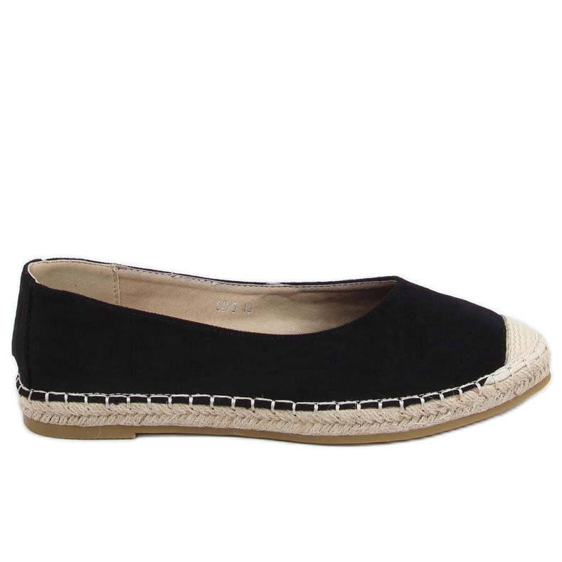 Schwarze Damen Espadrilles CD-3 Schwarz