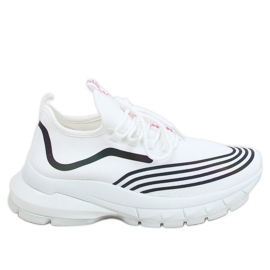 Weiße Sportsocken BX1820-SP WEISS / SCHWARZ