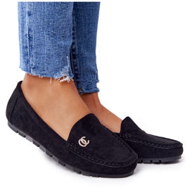 PS1 Schwarze Wildleder-Loafer für Damen Madelyn