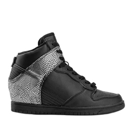 Schwarze Knöchel-Sneaker mit Tiermotiv