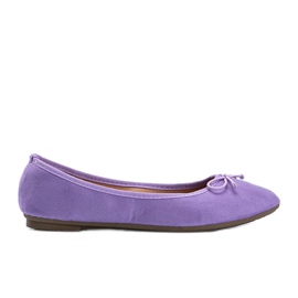 Lila Aiyana Ballerinas aus Öko-Wildleder violett