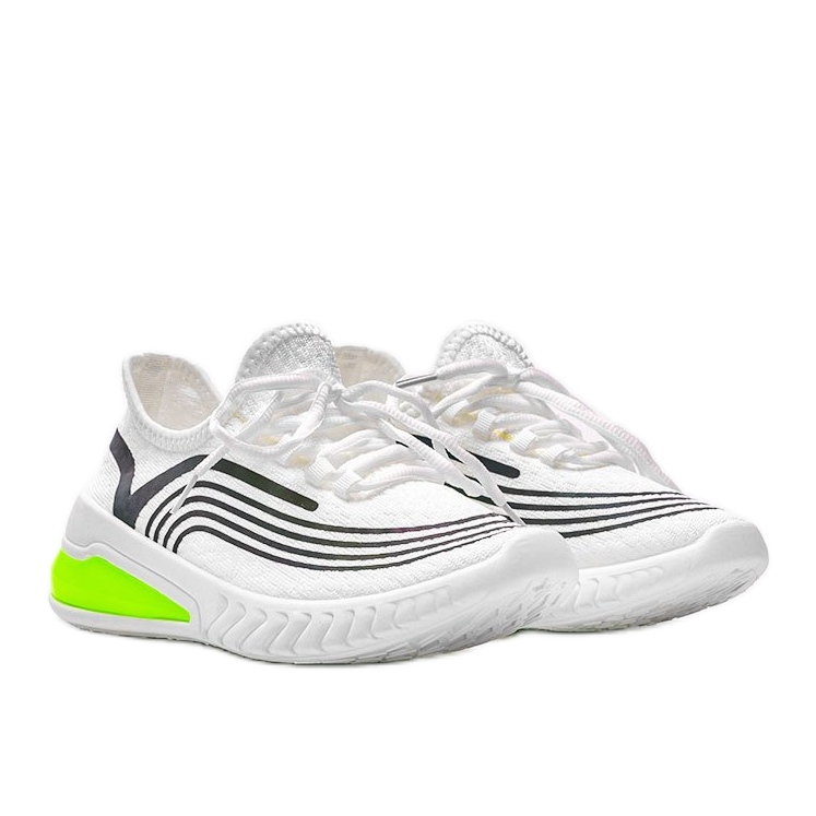 Weiße Sneaker zum Hineinschlüpfen mit holografischem Delaney-Muster