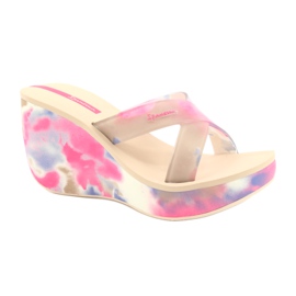 Damen Ipanema 83071 Lipsick Straps VII Keilpantoffeln beige blau rosa