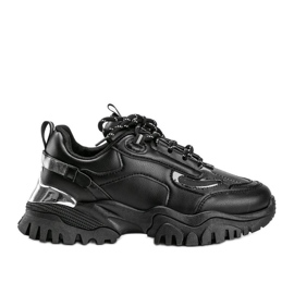 Schwarze Sneaker mit metallischen Ansley-Einsätzen