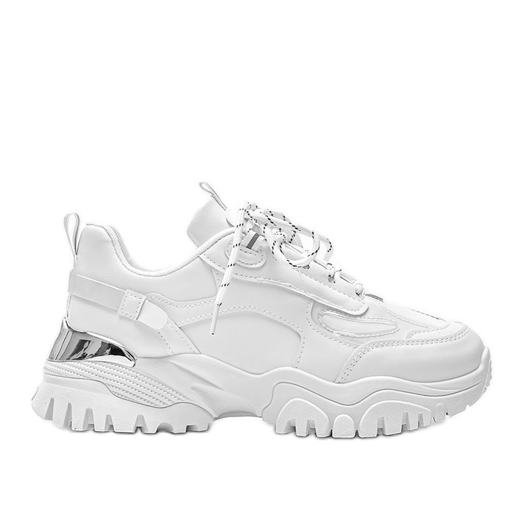 Weiße Sneaker mit metallischen Ansley-Einsätzen