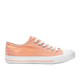 Cora pinke glänzende Sneakers rosa