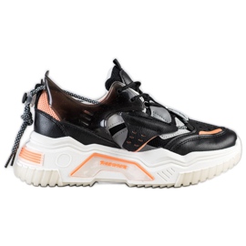 SHELOVET Bunte Mode-Turnschuhe schwarz mehrfarbig