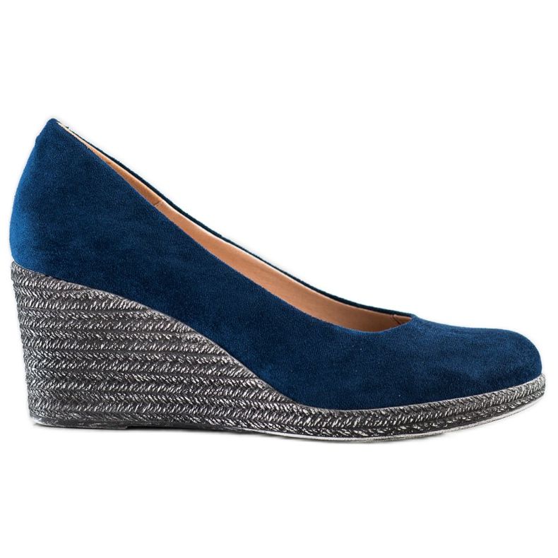 VINCEZA Wildlederpumps blau