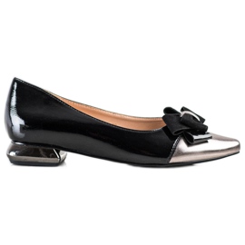 Elegante Pumps mit VINCEZA Schleife schwarz