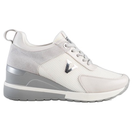 VINCEZA Freizeit-Sneaker weiß grau