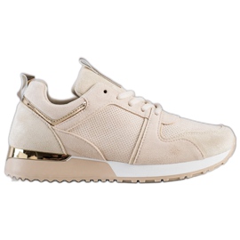 SHELOVET Beige Wildleder Sneakers