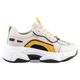 SHELOVET Seakersy-Mode beige mehrfarbig