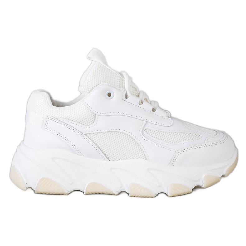 Bella Paris Turnschuhe auf der Plattform weiß