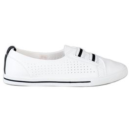 SHELOVET Slip-on niedrige Sneakers weiß