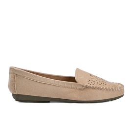 Beige Slipper mit durchbrochener Justine-Zehe
