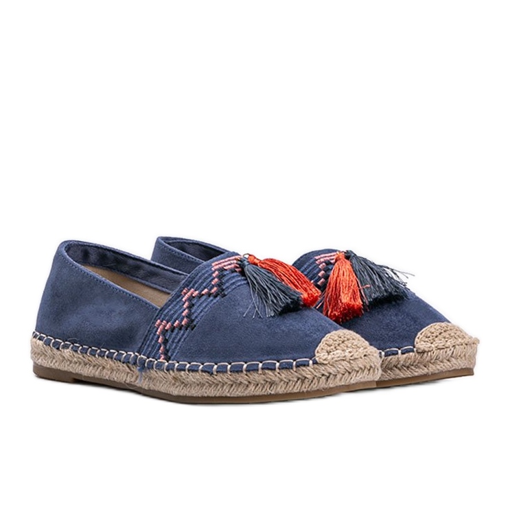 Alyana Blaue Espadrilles mit Fransen