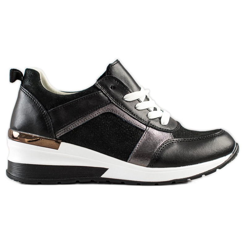 VINCEZA Glitzer-Sneaker schwarz