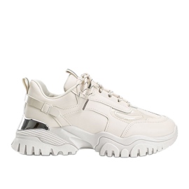 Beige Sneaker mit metallischen Ansley-Einsätzen