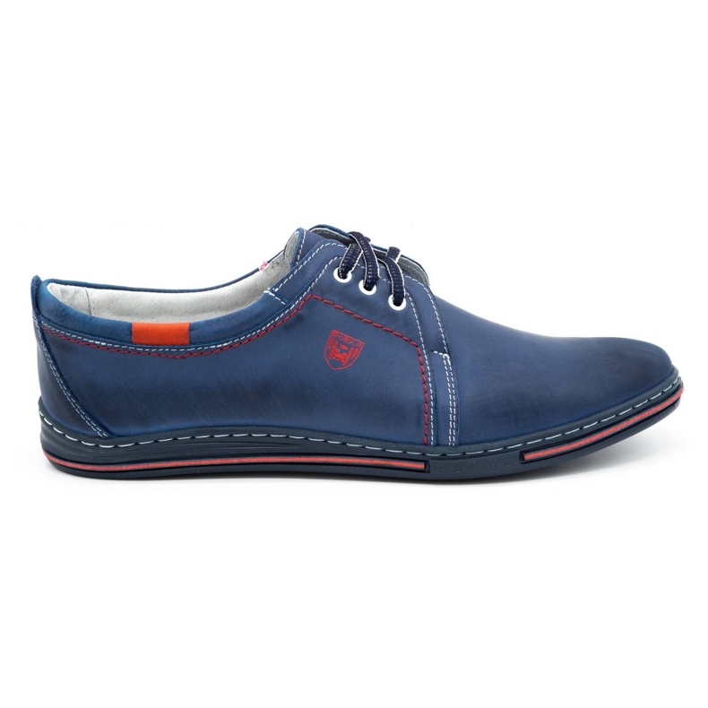 Polbut Herrenlederschuhe 343 Marineblau