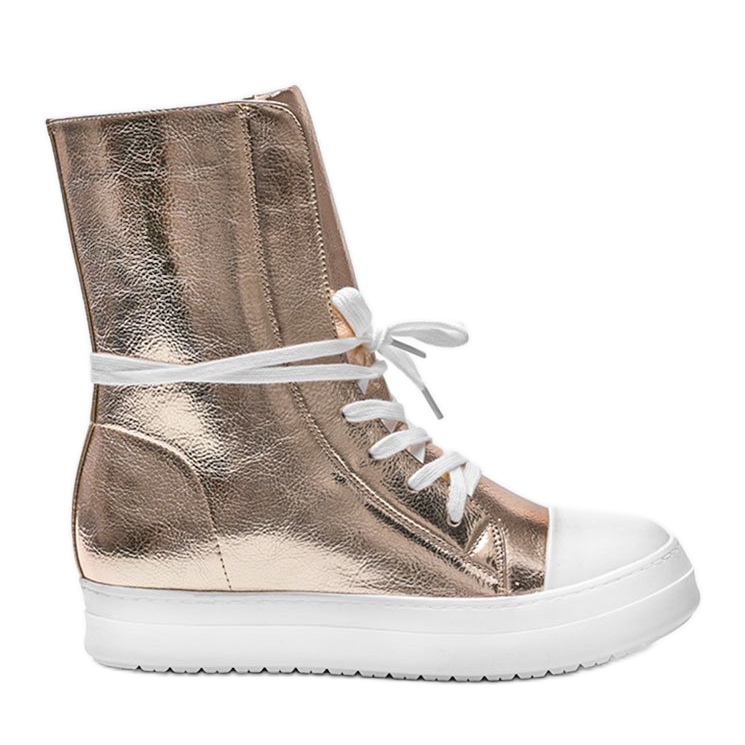 Fatima goldene hohe Sneakers