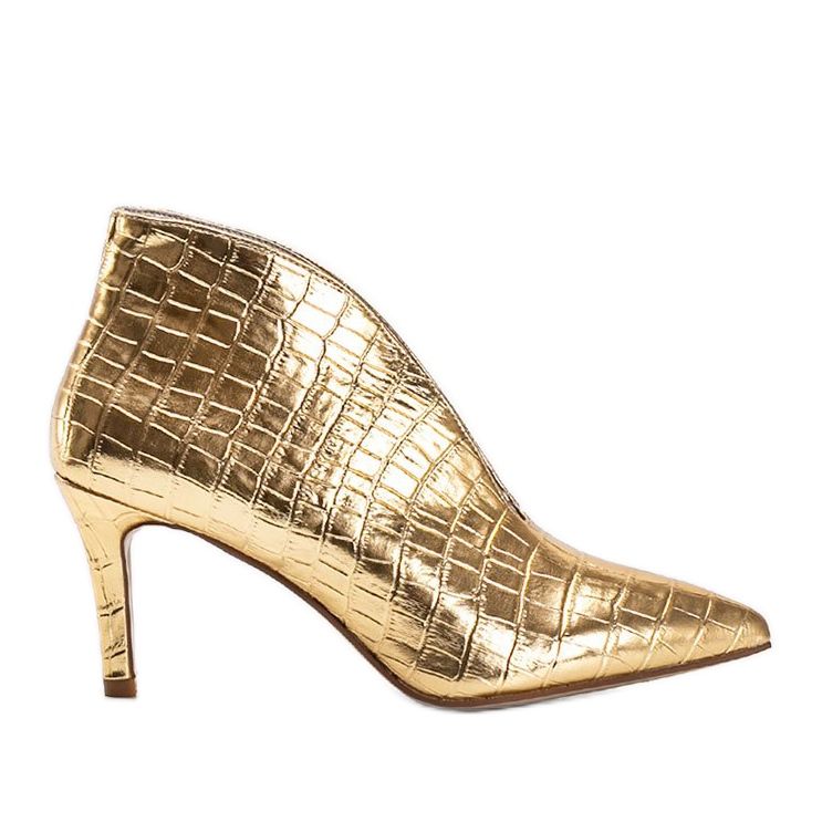 Isabels schlangenartige goldene Slip-On-Stiefeletten