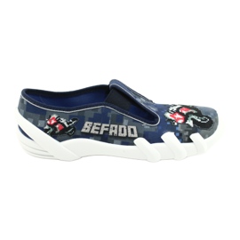 Befado Kinderschuhe 290Y203 marineblau blau grau