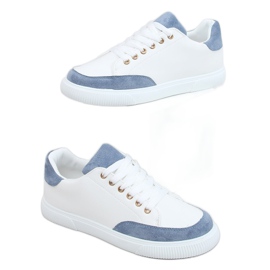Weiße Damen Sneakers 6110 Blau