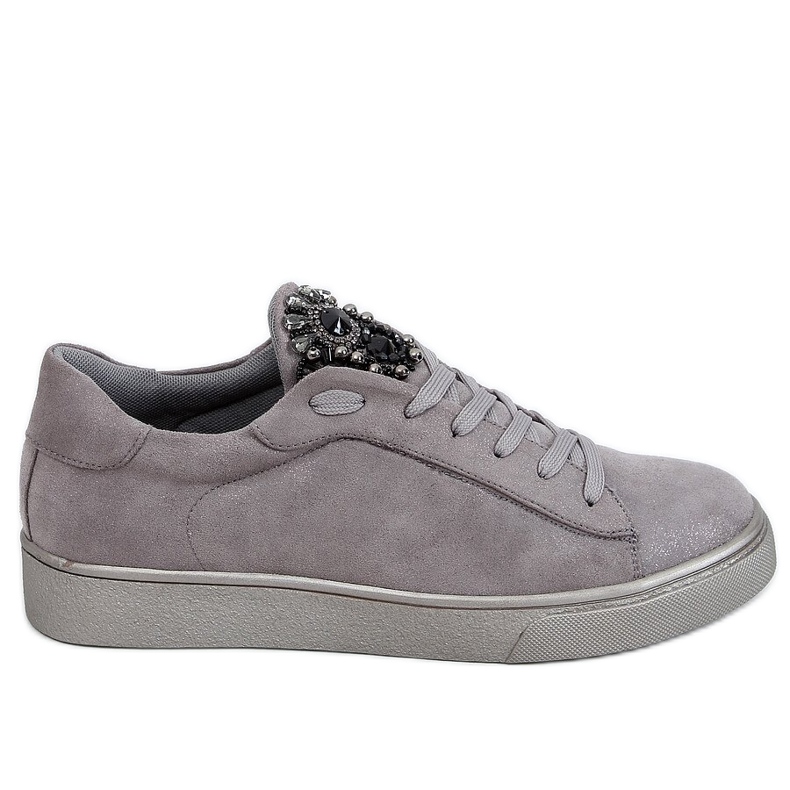 Graue Turnschuhe mit Verzierungen grau FDY7786 Grau