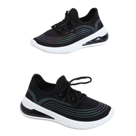 Schwarz 3436 Schwarze Socken Sportschuhe