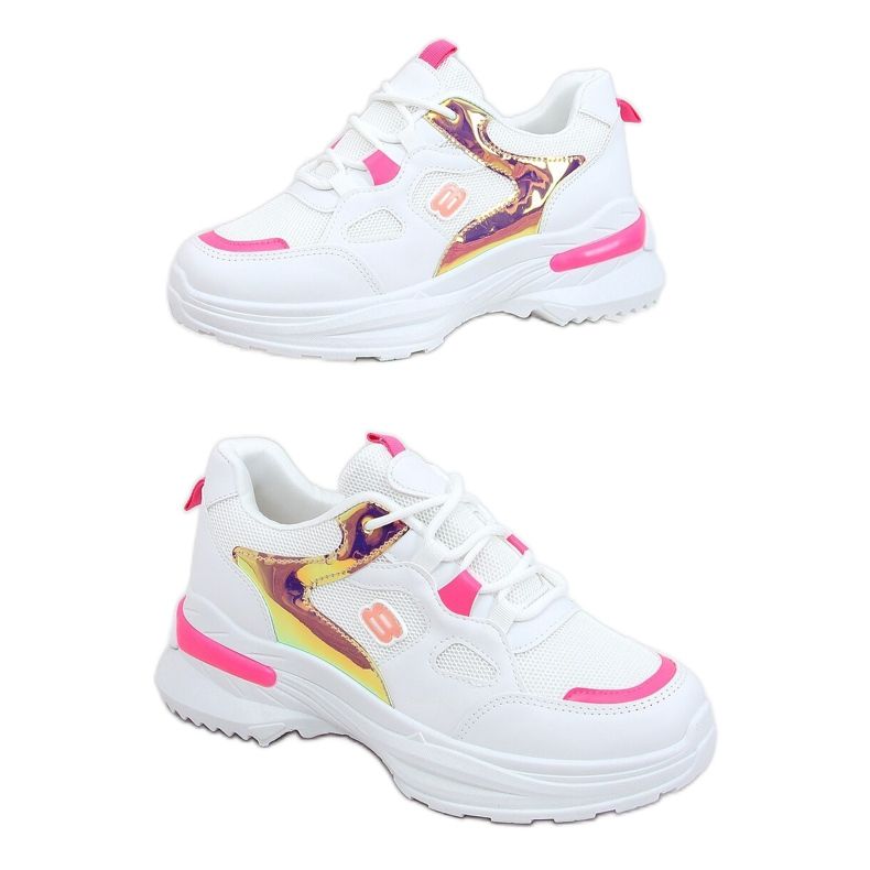 Damen Sportschuhe weiß und rosa HX-68 Red