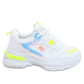 Weiße und gelbe Sportschuhe für Damen HX-68 Yellow mehrfarbig
