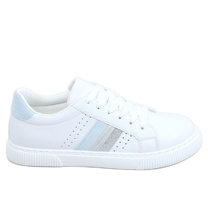 Weiße Damen Sneakers 6111 Blau