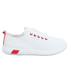 Damen Sneakers weiß und rot LA42 Red