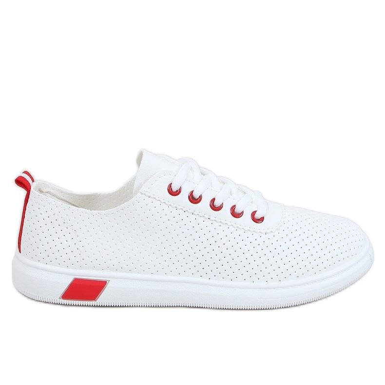 Damen Sneakers weiß und rot LA42 Red