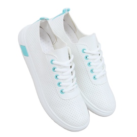 Weiße und blaue Sneakers für Damen LA42 Blue