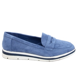Blaue 1151 Jeans Loafer mit hohen Sohlen