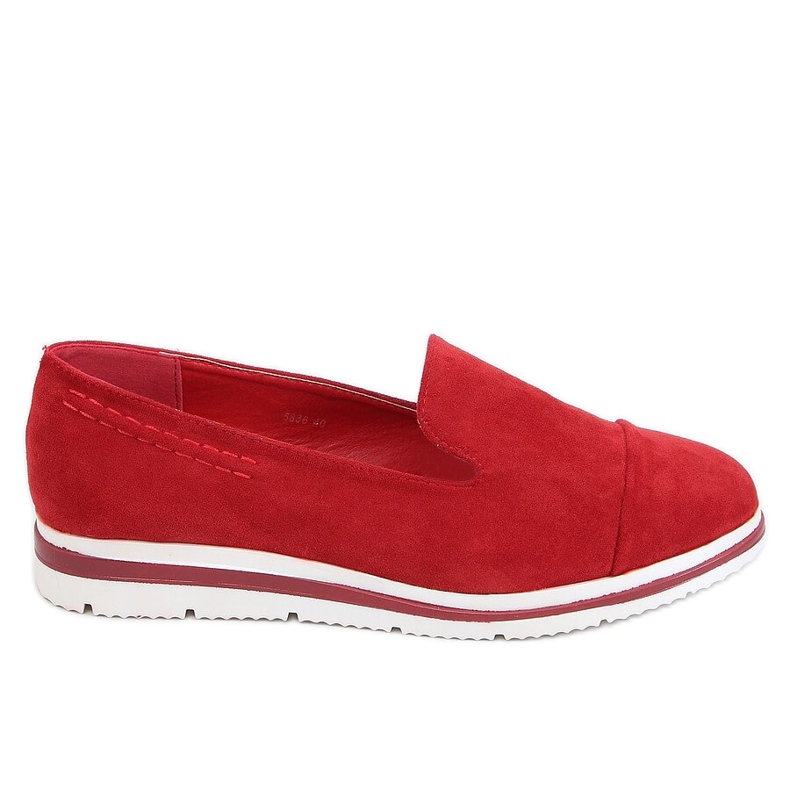 Loafer mit hoher Sohle rot 5836 Rot