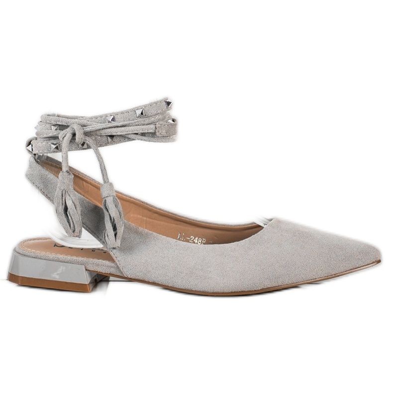 Seastar Pumps mit Zierband grau