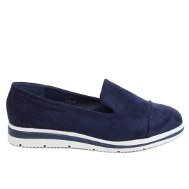 Loafer mit hohen Sohlen marineblau 5836 Blau