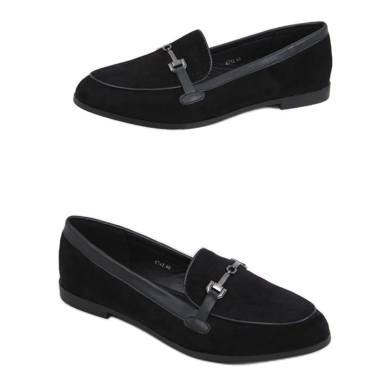 Schwarze Damen-Loafer 8742 Black