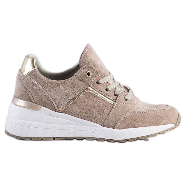 Filippo Beige Leder Sportschuhe