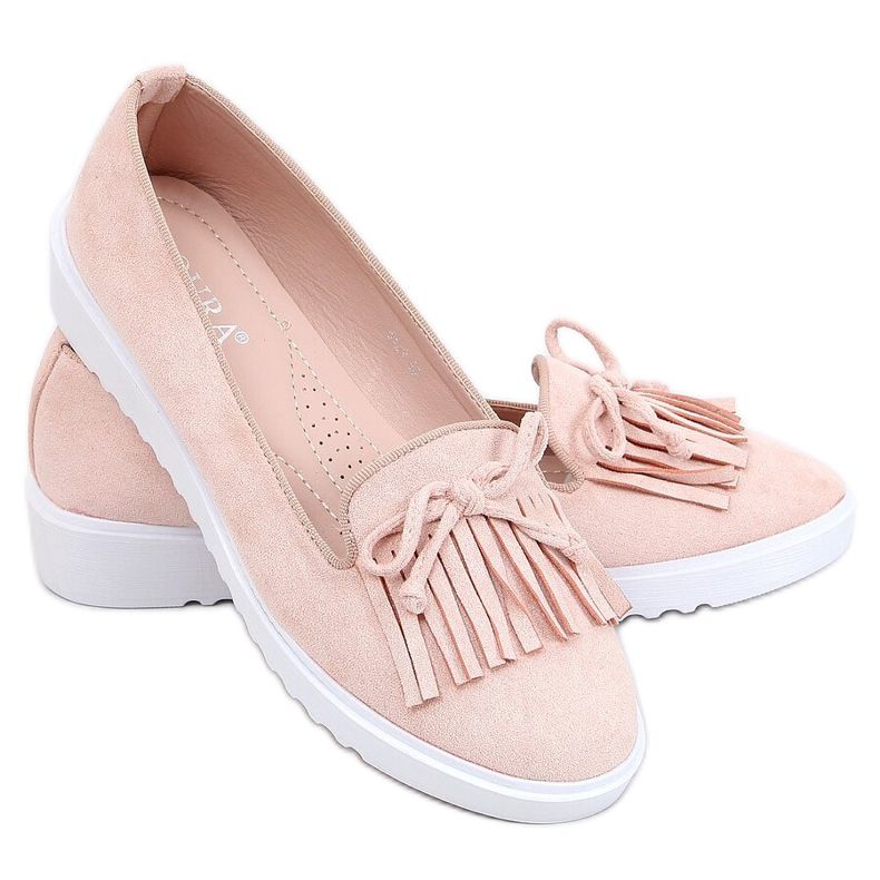Rosa Mokassins mit Fransen 6429 Rosa