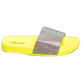 Seastar Hausschuhe mit Kristallen golden gelb