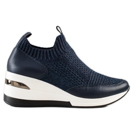 ARTIKER Marineblaue Textil-Sneakers