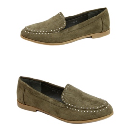 Grüne Loafer mit Nieten 4322 Grün