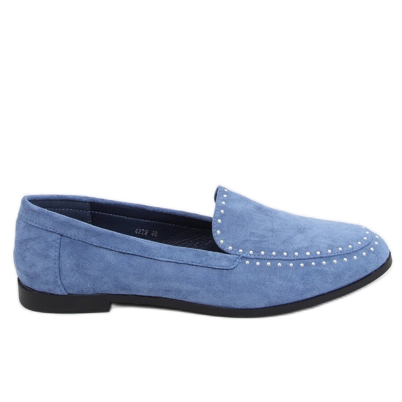 Blaue Loafer mit Nieten 4322 Jeans
