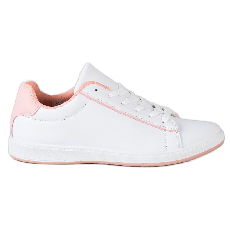 SHELOVET Niedrige Sneakers mit Öko-Leder weiß